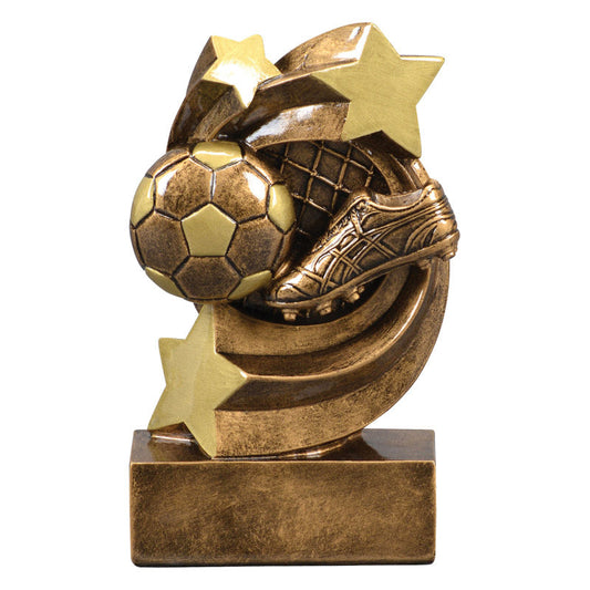 Soccer Star Swirl Trophy | Engraved Soccer Award - 5.25 Inch Tall Decade Awards