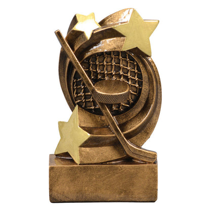 Hockey Star Swirl Trophy | Engraved Hockey Award - 5.25 Inch Tall Decade Awards