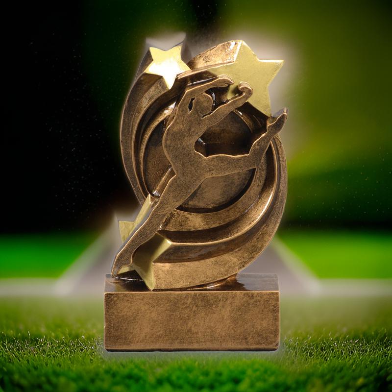 Dance Star Swirl Trophy | Engraved Dance Award - 5.25 Inch Tall Decade Awards