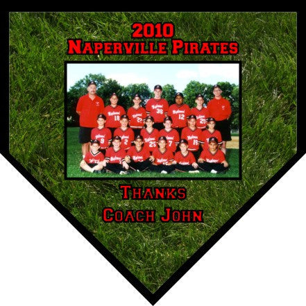 Home Plate Photo Plaque | Baseball or Softball | Home Plate Picture Plaque | 6x6 or 10x10