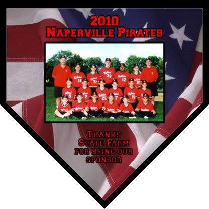 Home Plate Photo Plaque | Baseball or Softball | Home Plate Picture Plaque | 6x6 or 10x10