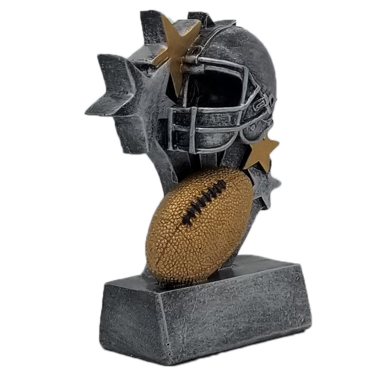 Football Star Blast Trophy | Engraved Football Award - 4.75 Inch Tall Decade Awards