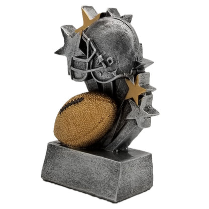 Football Star Blast Trophy | Engraved Football Award - 4.75 Inch Tall Decade Awards