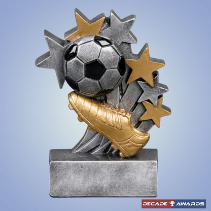 Soccer Star Blast Trophy | Engraved Soccer Award - 4.75 Inch Tall Decade Awards