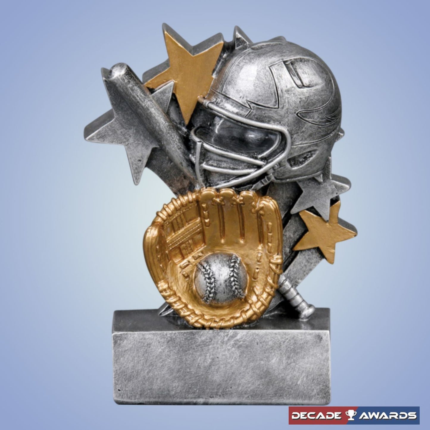 Softball Star Blast Trophy | Engraved Softball Award - 4.75 Inch Tall Decade Awards