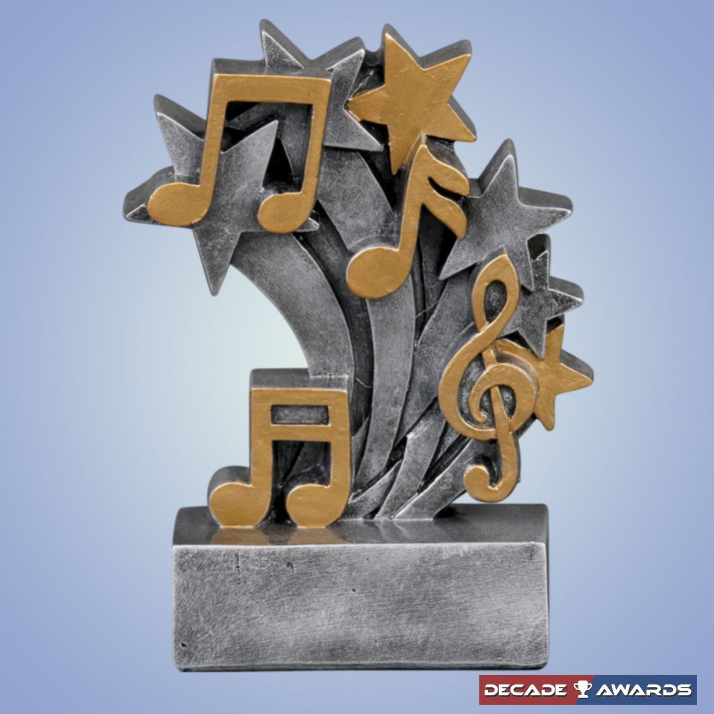 Music Star Blast Trophy | Engraved Music Award - 4.75 Inch Tall Decade Awards