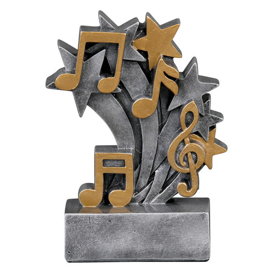 Music Star Blast Trophy | Engraved Music Award - 4.75 Inch Tall Decade Awards