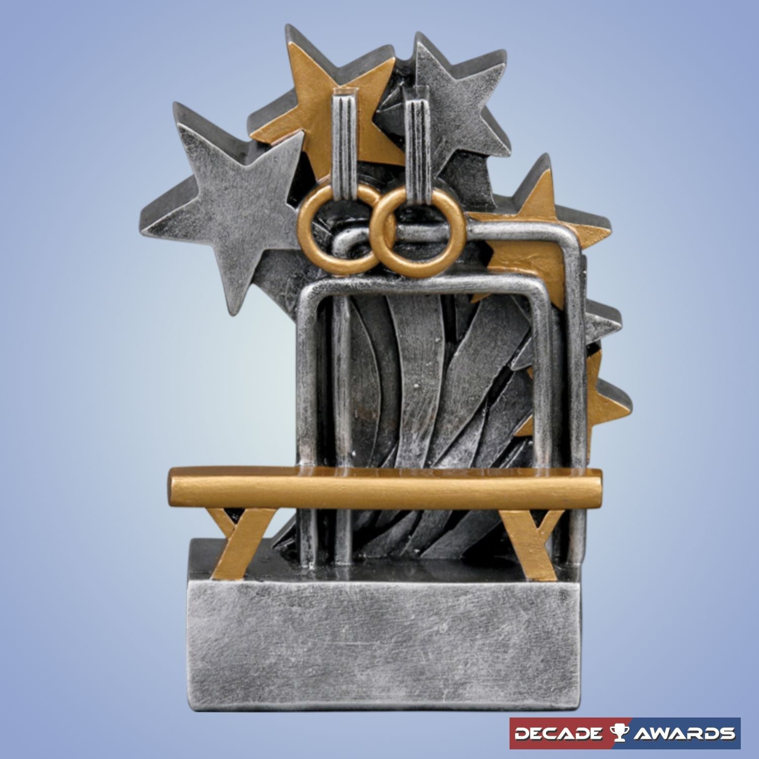 Gymnastic Star Blast Trophy | Engraved Gymnast Award - 4.75 Inch Tall Decade Awards