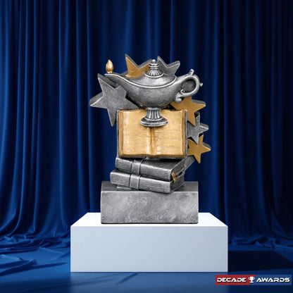 Academic Star Blast Trophy | Engraved Academic Award - 4.75 Inch Tall Decade Awards