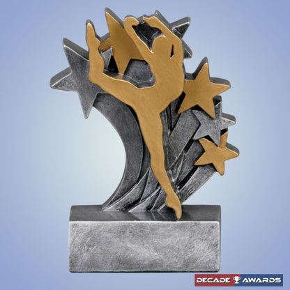 Dance Star Blast Trophy | Engraved Dancer Award - 4.75 Inch Tall Decade Awards