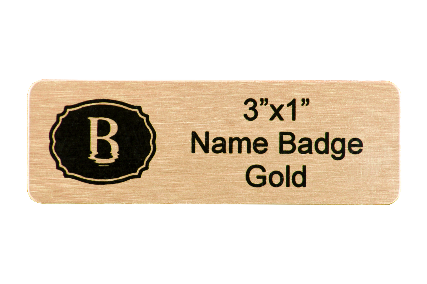 Name Plate | Dye Sublimation | Satin Brass | Adhesive Back | Personalized Engraved Plate | 2 Sizes
