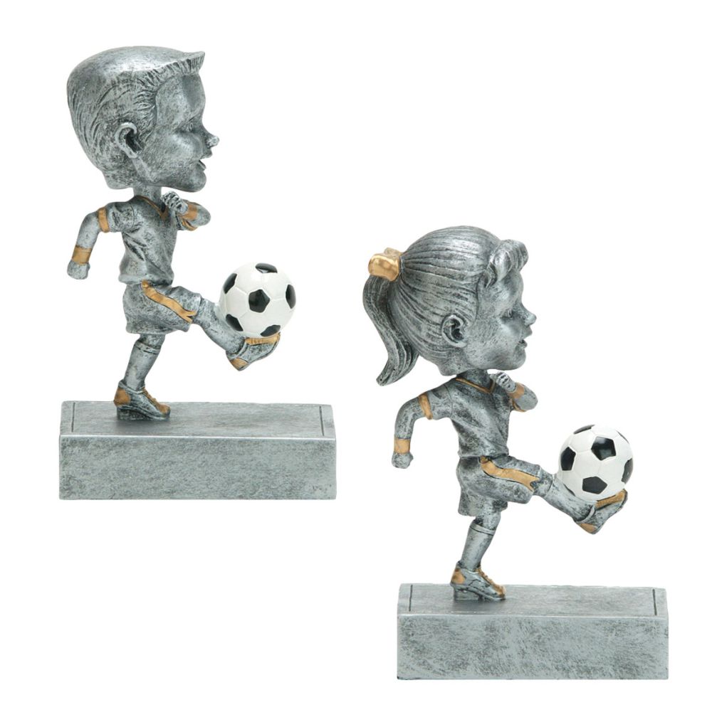 Soccer "Rock 'n Bop" Bobblehead Trophy - Male / Female | Futbol Award Decade Awards