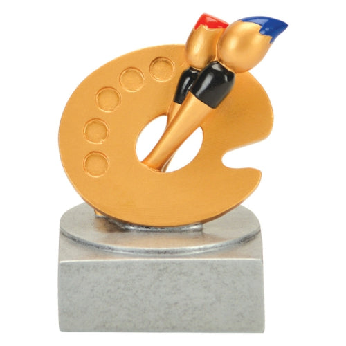 Art Color Tek Trophy | Engraved Artist Award - 4 Inch Tall Decade Awards