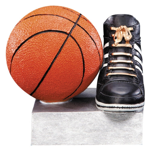 Basketball Color Tek Trophy | Engraved Hoops Award - 4 Inch Tall Decade Awards