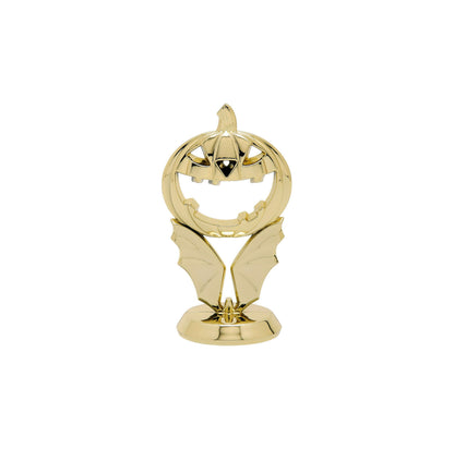 2025 Jack O Lantern Bat Halloween Trophy with spooky detail and free engraving from Decade Awards