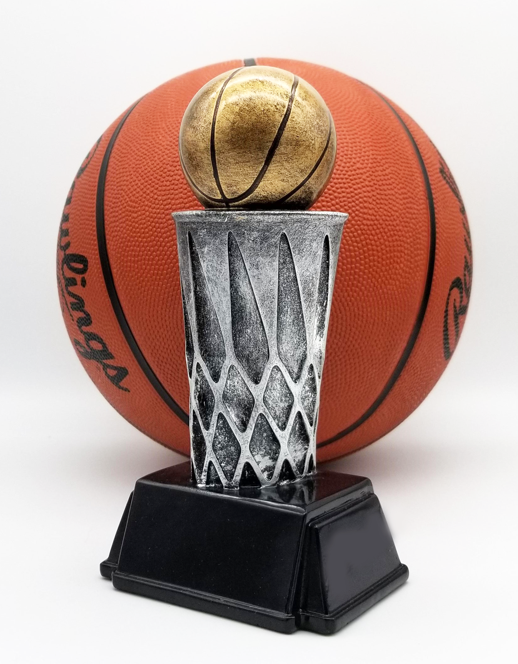 Basketball World Class Trophy | Engraved Basketball Tower Award - 6 or 8 Inch Tall Decade Awards