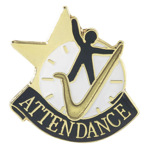 Attendance Lapel Pin – Academic Achievement Pin for Jackets, Backpacks & Sashes Decade Awards