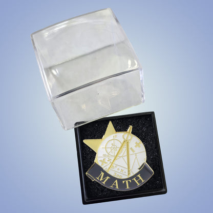 Math Lapel Pin – Math Achievement Pin for Jackets, Backpacks & Sashes Decade Awards