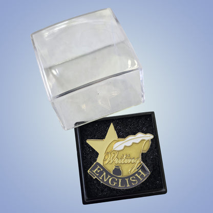 English Lapel Pin – Academic Achievement Pin for Jackets, Backpacks & Sashes Decade Awards