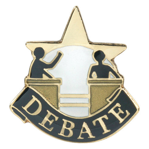 Debate Lapel Pin – Academic Achievement Pin for Jackets, Backpacks & Sashes Decade Awards