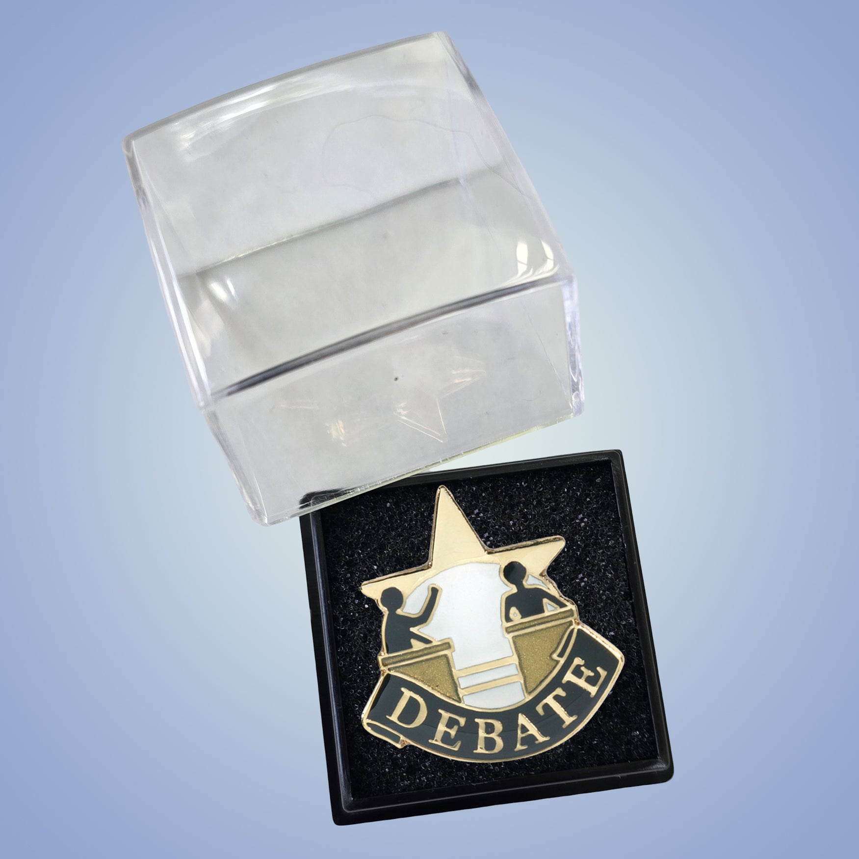Debate Lapel Pin – Academic Achievement Pin for Jackets, Backpacks & Sashes Decade Awards
