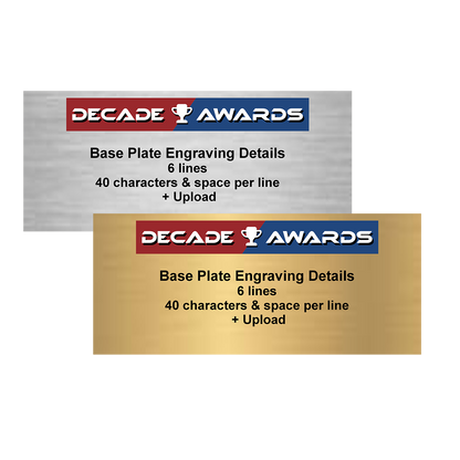 Trophy Base | Black High Gloss FInish | Personalized Award Base | 4.5x4.5 Inch