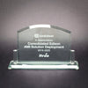 Montreal Glass Plaque Trophy | Engraved Jade Glass Corporate Award - 5" x 8.25" Decade Awards