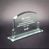 Montreal Glass Plaque Trophy | Engraved Jade Glass Corporate Award - 5" x 8.25" Decade Awards
