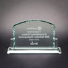Montreal Glass Plaque Trophy | Engraved Jade Glass Corporate Award - 5" x 8.25" Decade Awards