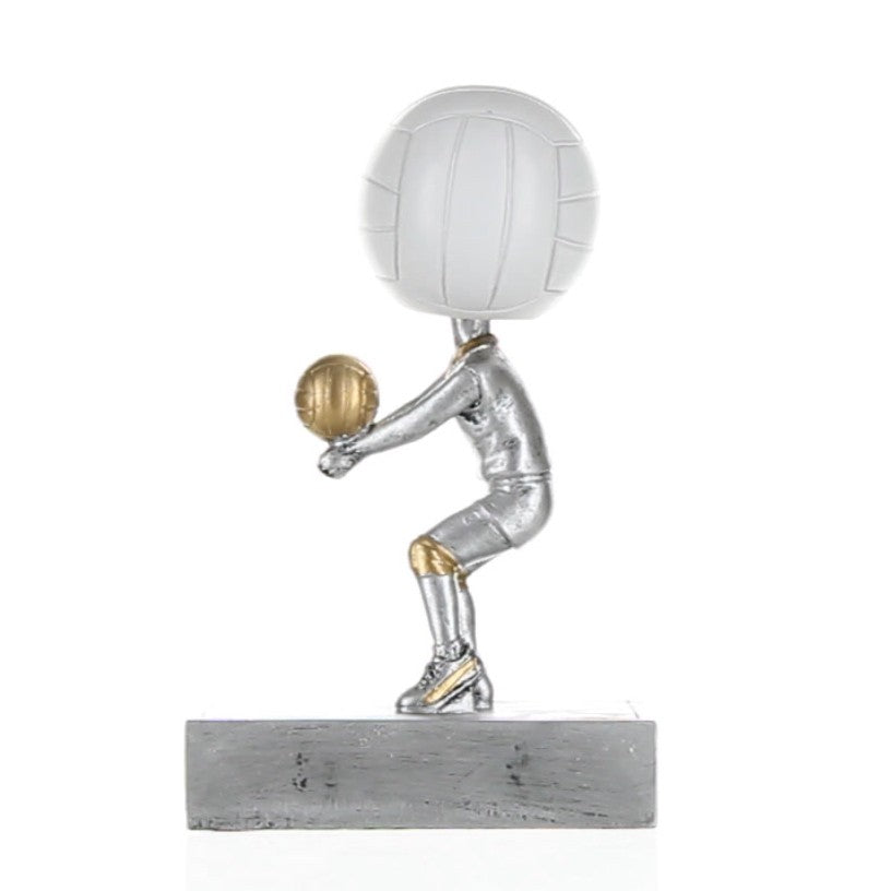 Volleyball Bobblehead Trophy | Engraved Volleyball Award - 5.5 Inch Tall Decade Awards