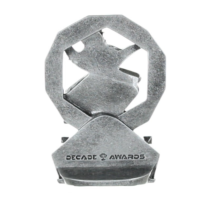 Academic Hexa Star Trophy | Engraved Silver and Gold Lamp of Knowledge Award - 4.75 Inch Tall Decade Awards