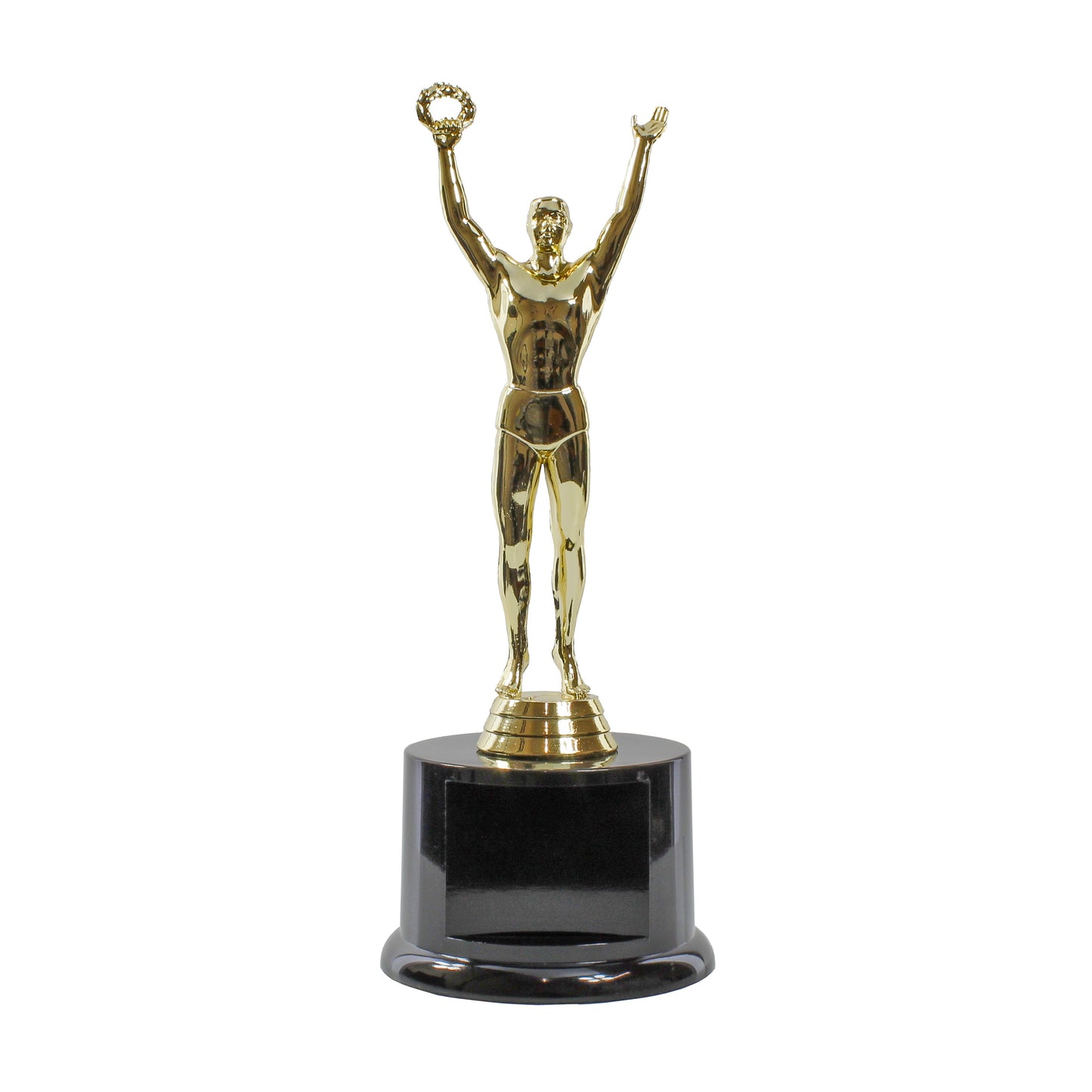 Male Achievement Trophy - 9.625 Inch Tall  | Engraved Champion Award Decade Awards
