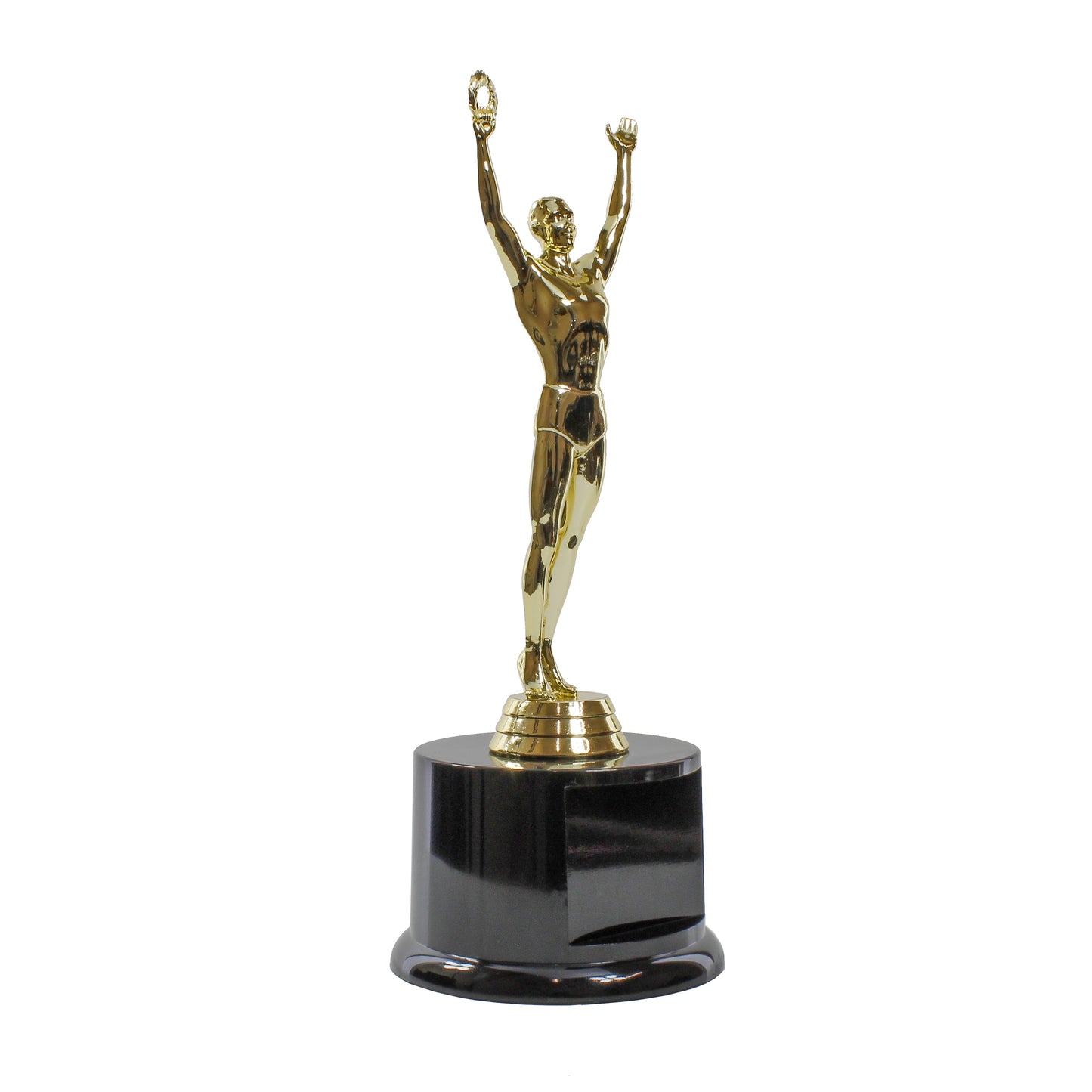 Male Achievement Trophy - 9.625 Inch Tall  | Engraved Champion Award Decade Awards