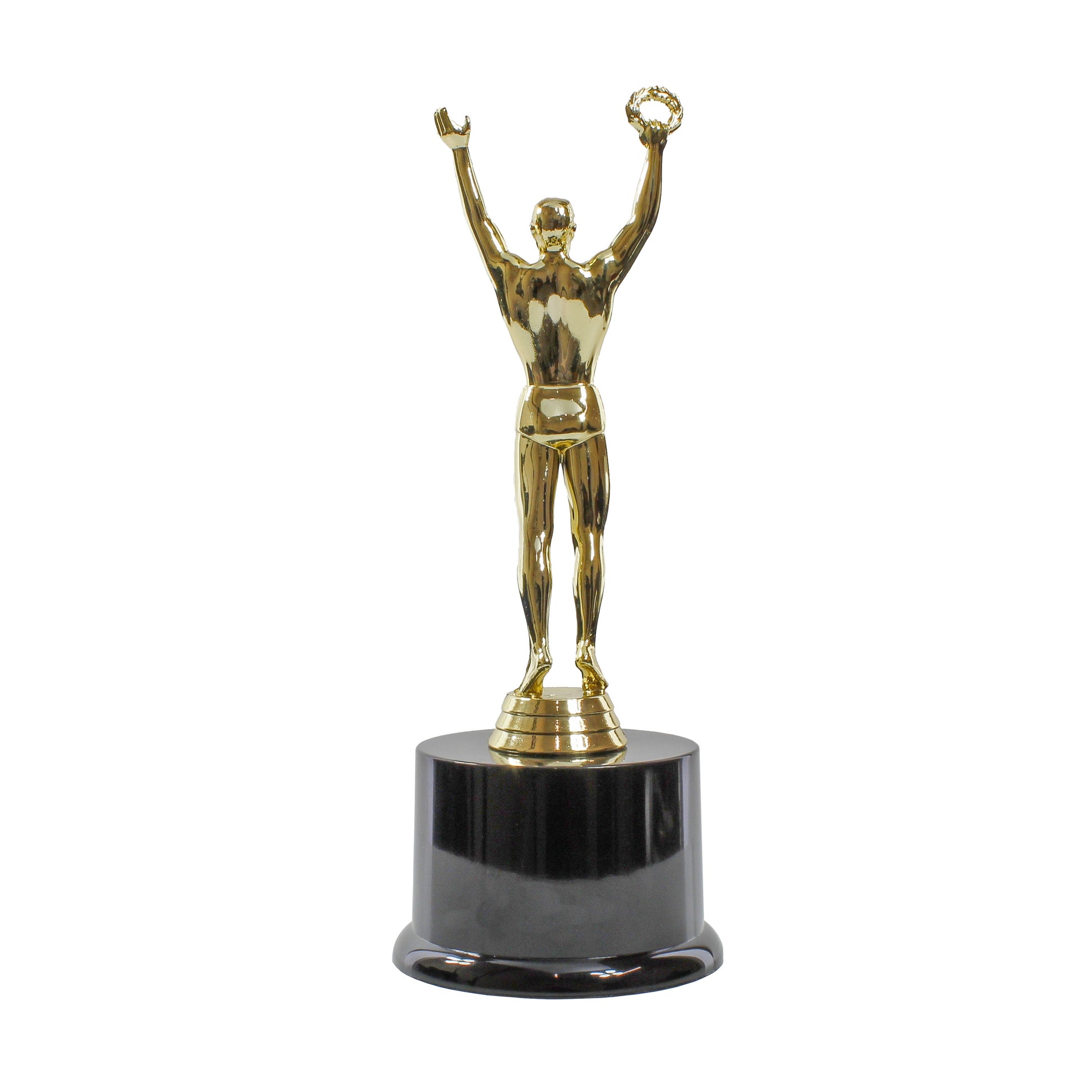 Male Achievement Trophy - 9.625 Inch Tall  | Engraved Champion Award Decade Awards