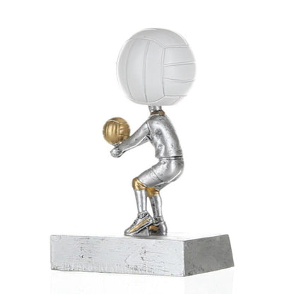 Volleyball Bobblehead Trophy | Engraved Volleyball Award - 5.5 Inch Tall Decade Awards