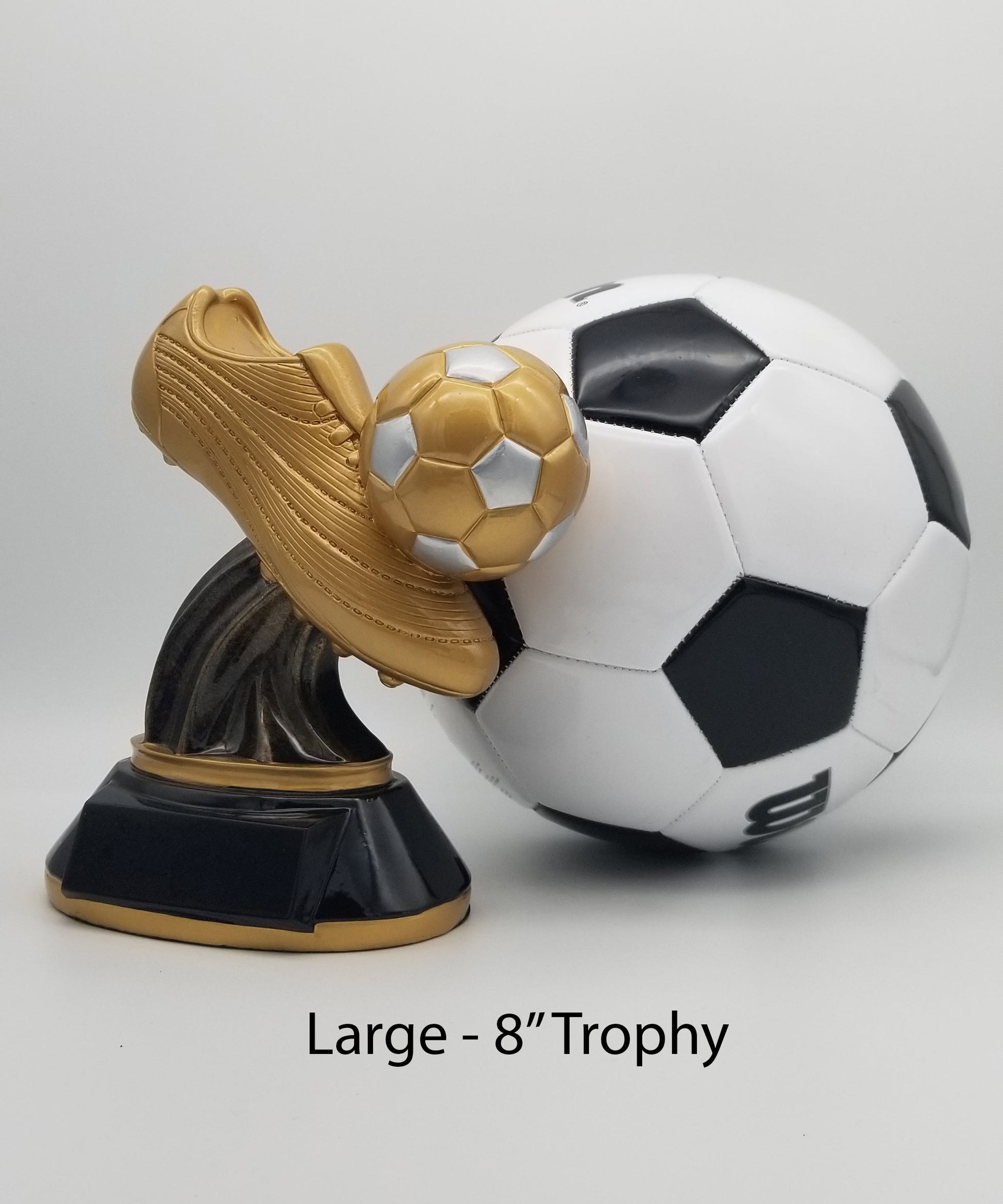 Personalized Soccer Trophy - Engraved Golden Cleat Soccer Award - 6, 7 or 8 Inch