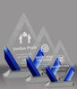 Cambridge Diamond Crystal Award - Black, Blue or Red Accent | Engraved Corporate Award - 7, 8 or 9 Inch Tall Decade Awards