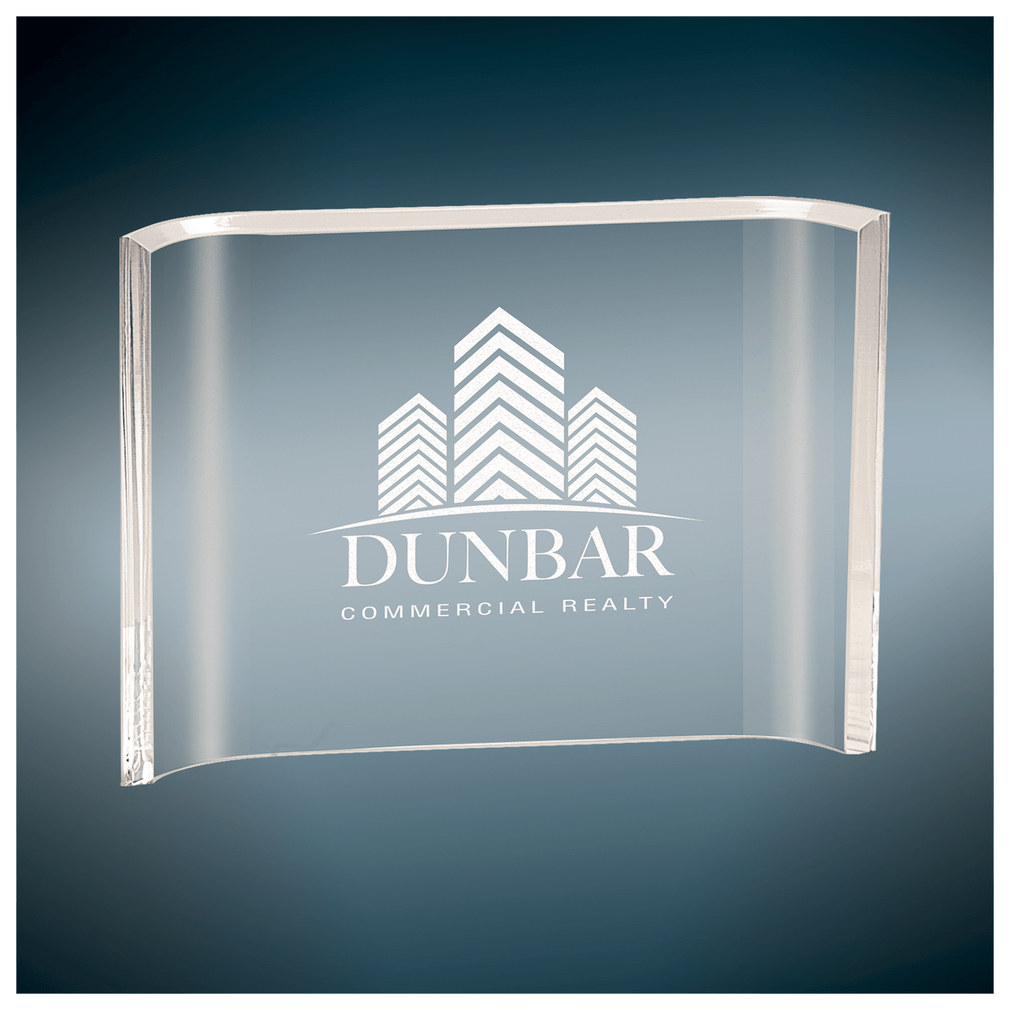 Crescent Acrylic Trophy | Personalized Corporate Award | 6, 7, 8 or 10 Inches Wide