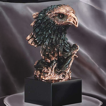 Eagle Head Trophy | Bronzed | Personalized Eagle Head Award | 8.5 Inches Tall