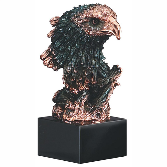 Eagle Head Trophy | Bronzed | Personalized Eagle Head Award | 8.5 Inches Tall