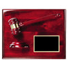 Gavel Plaque | Engraved Rosewood Gavel Plaque with Piano Finish - 9" x 12" Decade Awards