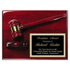 Gavel Plaque | Engraved Rosewood Gavel Plaque with Piano Finish - 9" x 12" Decade Awards