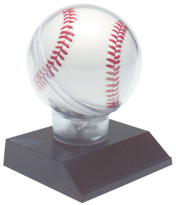 All Star Baseball Holder Award - Black Base | Engraved Game Ball Display Trophy - 4.5 Inch Tall