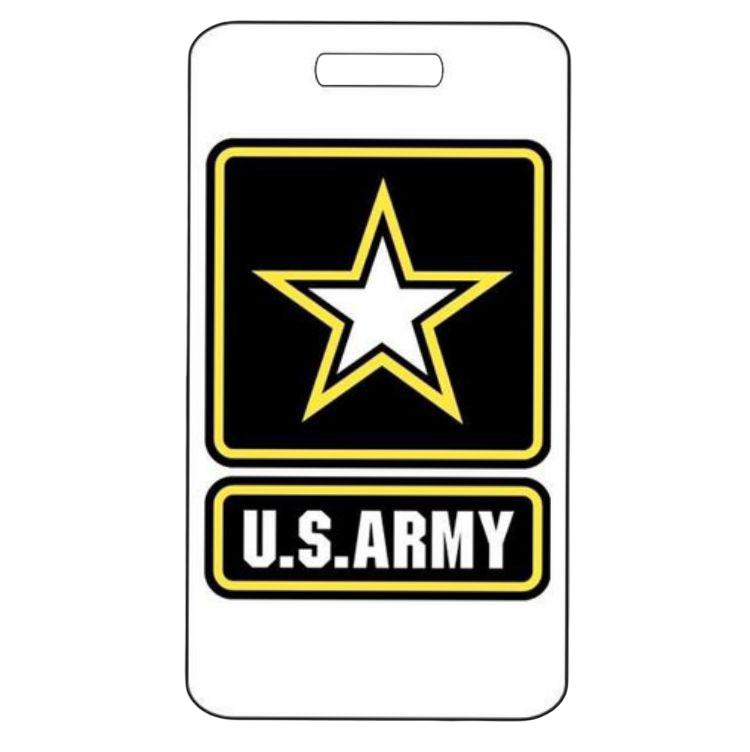 Military Luggage Tag in 2 Sizes – Personalized ID Tag for Deployment or Travel Bags – Durable Design by Decade Awards