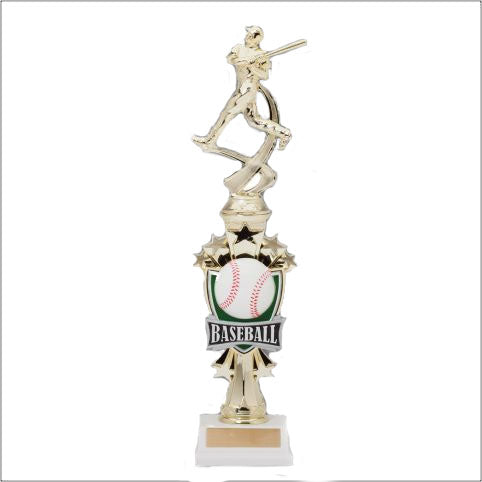 Baseball Sport Motion All Star Trophy - 14 Inch Tall Decade Awards
