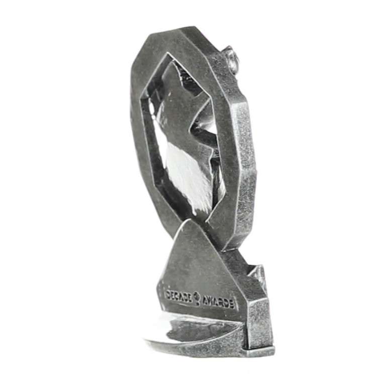 Academic Hexa Star Trophy | Engraved Silver and Gold Lamp of Knowledge Award - 4.75 Inch Tall Decade Awards