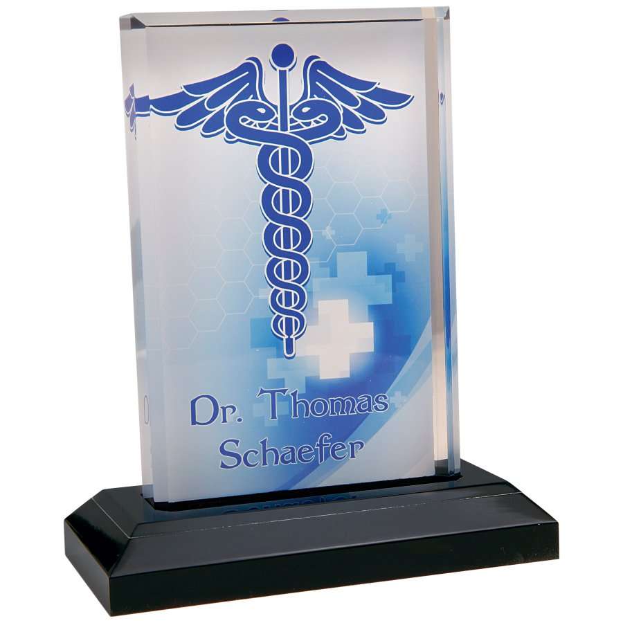Acrylic Plaque with Beveled Edge Award | Sublimatable Corporate Award - 6", 7" or 8" Tall Decade Awards