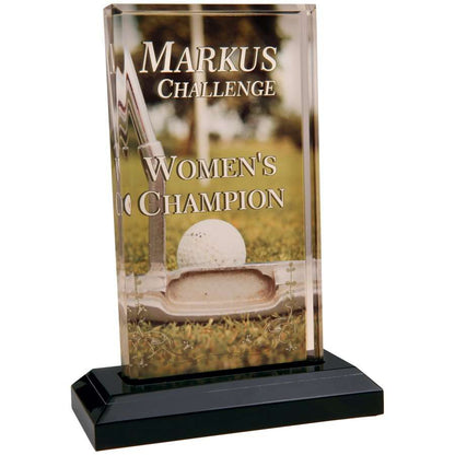 Acrylic Plaque with Beveled Edge Award | Sublimatable Corporate Award - 6", 7" or 8" Tall Decade Awards