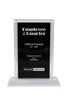 Acrylic Plaque, Black & Gold Background | Engraved Deco Corporate Award - 8, 8.5 or 9 Inch Tall Decade Awards