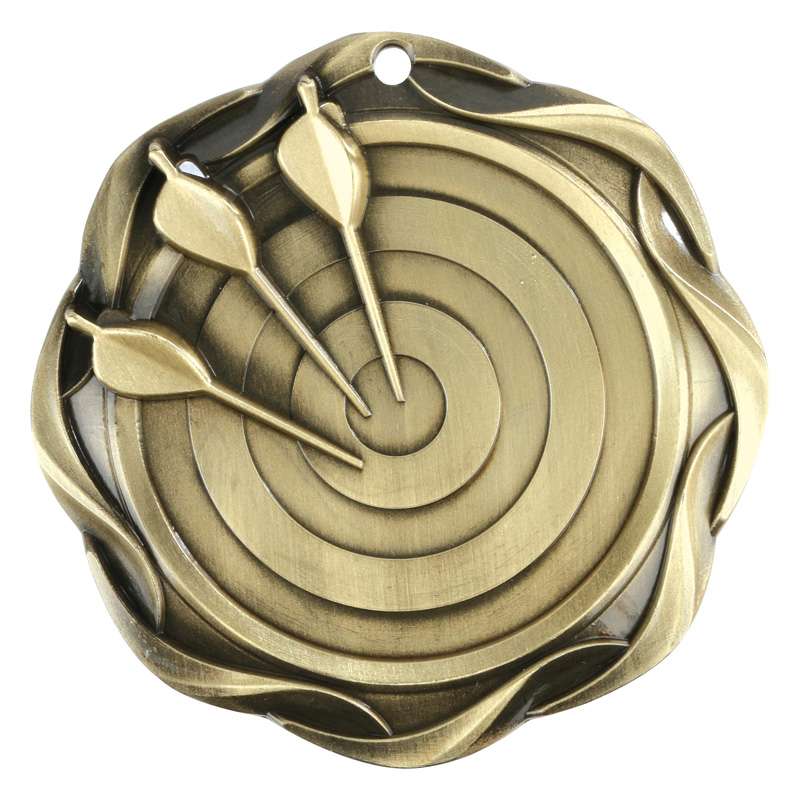 Archery Fusion Medal- Gold, Silver or Bronze | Engraved Archery Medallion - 3 Inch Wide Decade Awards